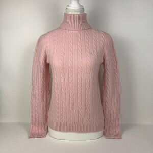 Ralph Lauren Soft Pink Cashmere Turtleneck Sweater - Cozy & Stylish Winter Essen